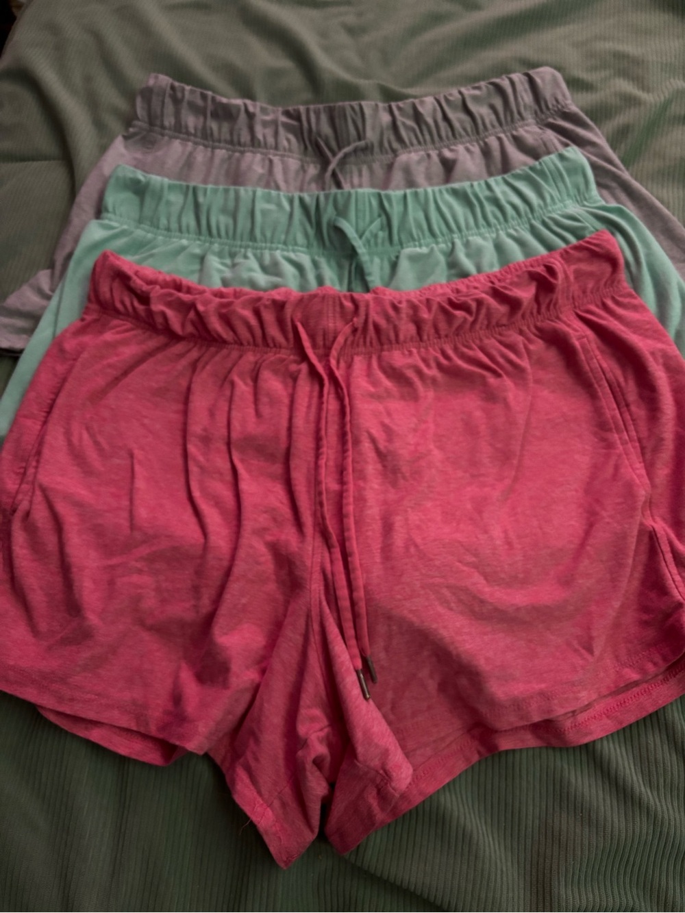 Athletic Works Women’s Athletic Shorts - Pink, Mint & Gray